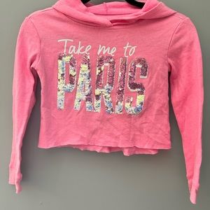 Justice pink hoodie